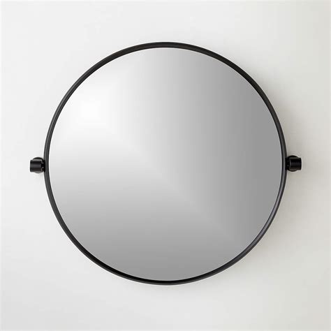 metal framed circle wall mirror with bracket|round pivot mirror.